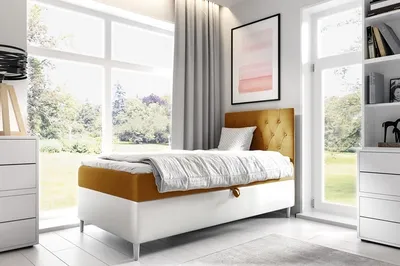 Produktbild von Boxspringbett FIFI 1 90x200 cm Bett mit Stauraum Kinderbett Bonell H3 - RECHTE ÖFFNUNGSSEITE (Fresh 37 + Soft 17)