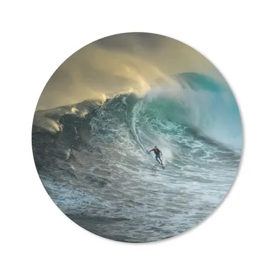 Produktbild von MuchoWow® Mauspad Mousepad Surfer auf großen Wellen 40x40 cm - Mousepads - Maus Mat - Pad - Mausunterlage - Schreibtisch Accessoires