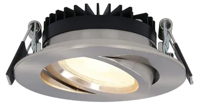 Produktbild von hoftronic LED Einbaustrahler 6W 430lm 2700K IP44 Edelstahl schwenkbar dimmbar