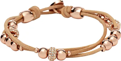 Produktbild von Fossil JA6539791 Armband Damen Vintage Iconic Rondel Leder Rosé-Ton