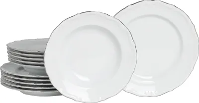 Produktbild von CreaTable, 24323, Maria Theresia Platin, Tafelservice 12-tlg, Porzellan