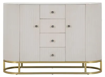 Productafbeelding van FURNLUX Dressoir Montpellier, beige, 120 cm / Hoofdkleur: Beige / Afmetingen: 120 x 85 x 40 cm