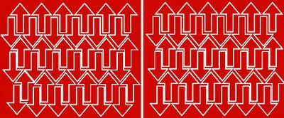 Image de Autocollants fléchés 5 x 3 cm, 72 pièces, autocollants rouges brillants
