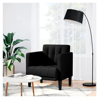 Produktbild von Sessel mit Armlehnen Schwarz 53 cm Stoff