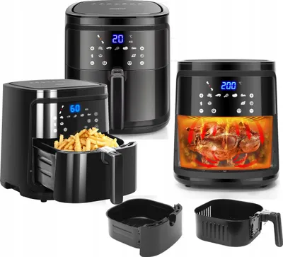 Obrázek produktu pro Aigostar AirFryer XL 7L 1900W Horkovzdušná fritéza černá s dotykovým LED displejem