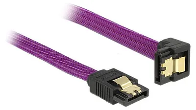Produktbild von DeLOCK 83696, 0,5 m, SATA III, Männlich/Männlich, Violett, Gerade