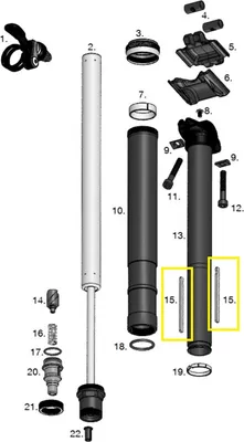 Produktbild von Crankbrothers Highline Keyway Führungsbolzen Gleitstift