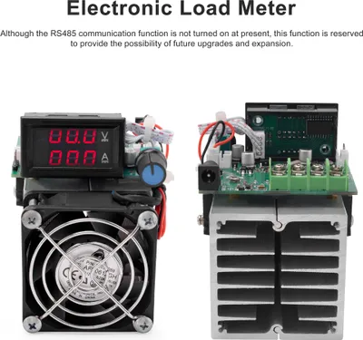 Zdjęcie produktu dla 100W Ulepszony elektroniczny miernik obciążenia 1-100V Wyświetlacz LED napięcia wejściowego z blokadą zasilania Wyświetlacz prądu Zabezpieczenia temperatury Opóźnione wyłączenie wentylatora Funkcje autokorekty