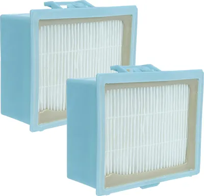 Produktbild von vhbw 2 Staubsaugerfilter kompatibel mit Bosch BGS1UECO2/11, BGS2112/01, BGS1UPOWER/11, BGS2112/02, BGS21830/01 Staubsauger - HEPA-Filter Blau Weiß