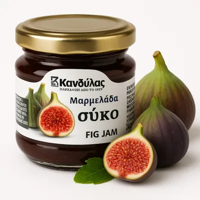 Produktbild von Kandylas Feigenkonfitüre 30 g Mini-Glas aus Griechenland