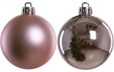 Produktbild von TrendLine Weihnachtskugeln bruchfest, langlebig Ø 6 cm rosé 12 Stück