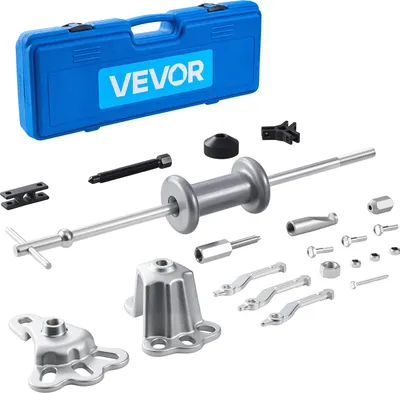Image de Extracteur de moyeu avant et arrière VEVOR, jeu d'outils avec boîte de transport 9 en 1 pour desserrer sans effort les essieux arrière et les moyeux avant