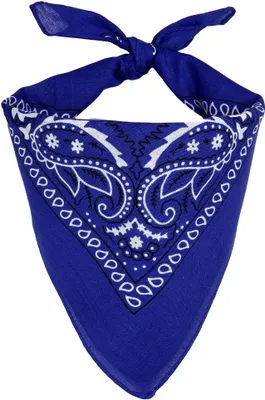Produktbild von Bandana mit Paisley-Muster 02, dunkelblau-weiß, quadratisches Halstuch