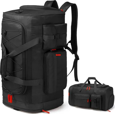 Produktbild von TAIHOYIN 70L Sporttasche Herren Extra Groß Reisetasche Rucksack mit Schuhfach Wasserdicht Fitness Trainingstasche Damen Weekender Duffel Bag für Gym,