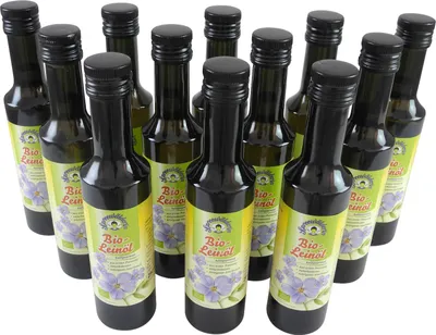 Produktbild von Leinöl kaltgepresst "Spreewälderin" 12er Pack (12 Flaschen à 250 ml)