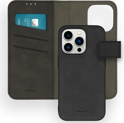 Image de imoshion Bibliothèque de luxe 2-en-1 amovible pour l'Apple iPhone 14 Pro - Noir