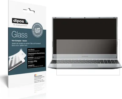 Produktbild von 2x Schutzfolie für Medion Akoya E15408 matt - Anti-Shock 9H Folie dipos Glass Kunststoffglas