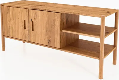 Produktbild von Kommode Zola Wildeiche massiv 142x64 cm mit 2 Türen