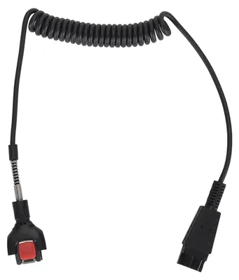 Zdjęcie produktu dla Zwijany kabel adaptera do skanera kodów kreskowych CBL HS2100 QDC1 01T, przeznaczony do przewodów słuchawkowych HS2100 dla modelu WT41NO