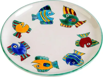 Produktbild von Fischmotiv Teller, 19,50 cm Durchmesser