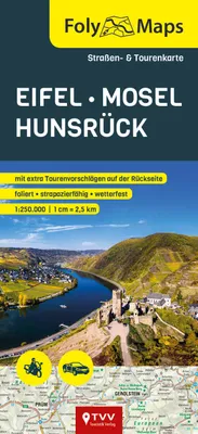 Obrázok produktu pre FolyMaps Eifel Mosel Hunsrück - Cestná a turistická mapa 1:250 000