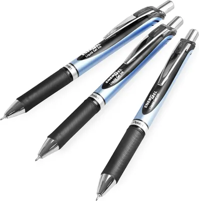 Obrázek produktu pro Pero s gelovým inkoustem Pentel Energel BLN75, výsuvné, 0,5 mm, černé barvy, balení 3 kusů