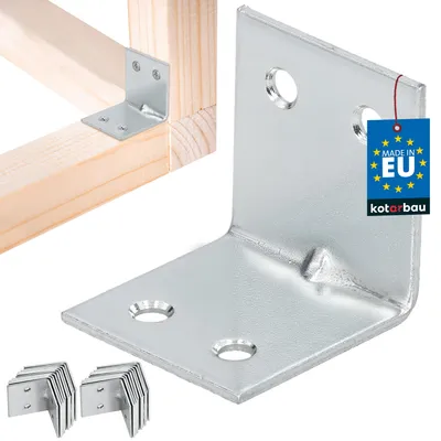 Produktbild von KOTARBAU® 25er Set Winkelverbinder Regalwinkel 30x30x30mm Schwerlastwinkel Anschlagwinkel Verstärkter Metallwinkel Bauverbinder Verzinkter Stahl