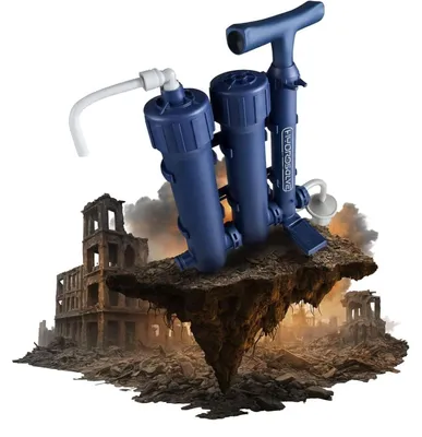 Produktbild von HYDROSOLVE Outdoor Wasserfilter mit Handpumpe – Camping & Notfall Trinkwasser