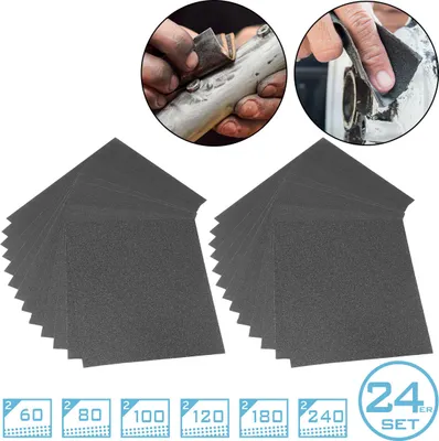 Produktbild von STAHLWERK 2 x Schleifpapier 12er Set Siliziumcarbid