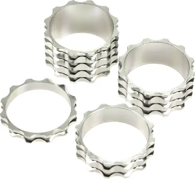 Produktbild von Alu A-Head Spacer Set Vorbau 4-teilig 1 1/8 Zoll Distanz Ringe 5/10/15/20 mm Silber