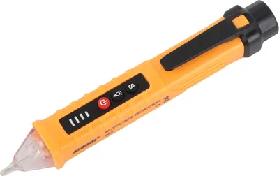 Imagen del producto de Detector de voltaje de corriente alterna, probador de corriente, bolígrafo de detección para uso doméstico, herramienta inteligente para electricistas, con alarma de sonido y luz. Color: amarillo