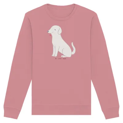 Produktbild von Mr. & Mrs. Panda Bio Pullover Labrador Moment Größe L - Canyon Pink - Geschenk, Baumwoll, Sweatshirt, Sweater, Pulli