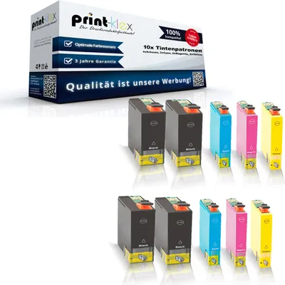 Produktbild von 10x Kompatible Tintenpatronen für Epson WorkForce Pro WF 4735 DTWF WF 4740 DTWF T3591 - T3594 Black Cyan Magenta Yellow - Office Print Serie