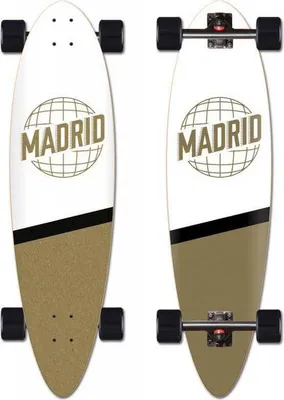 Produktbild von Madrid Blunt World White/Gold 36” - Longboard Complete