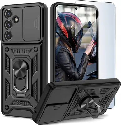 Produktbild von Hülle für Samsung Galaxy M55 5G PANCERNE SLIDE RING VERSTÄRKT + GLAS 9H