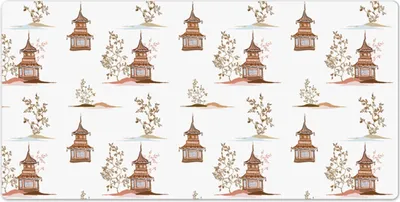 Produktbild von Laptop Schreibtischmatte - Mauspad - 120x60 cm - Tischunterlage - Chinesische Landschaft