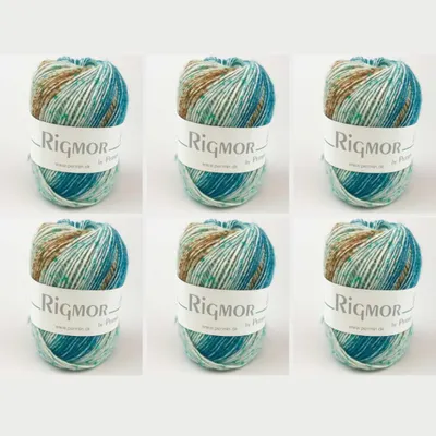 Image de 6 pelotes de Rigmor by Permin – Fil de laine Superwash (25 g)