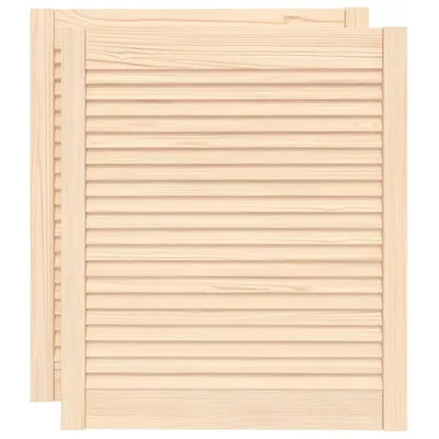 Produktbild von vidaXL Schranktüren Lamellen-Design 2 Stk. 69x59,4 cm Massivholz