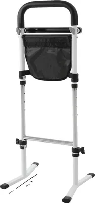 Immagine prodotto di Supporto in piedi, regolabile in altezza, supporto stabile, nero