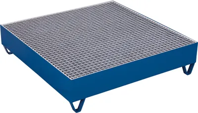 Produktbild von VARIOfit Auffangwanne mit Gitterrost für 4 Fässer a 200 Ltr 1.200 x 1.200 mm