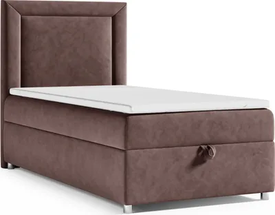 Produktbild von Best for Home Boxspringbett mit Bettkasten Trinity K3-SINGLE 80x200 Bonellfederkern inkl. Topper - Braun