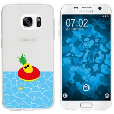 Produktbild von PhoneNatic Case kompatibel mit Samsung Galaxy S7 Silikon-Hülle Sommer Ananas M2