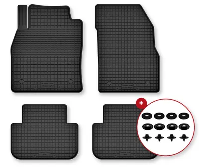 Produktbild von Gummi-Fußmatten für Volvo XC90 II 2015- (SUV) – 4-tlg, Schwarz, Semi-Universal, angepasst – Wielganizator Semi-Universal