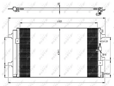 Obrázok produktu pre Kondenzátor, klimatizačný systém NRF 350060
