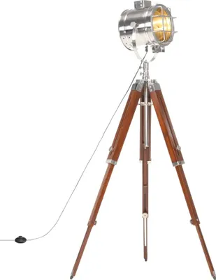 Immagine prodotto di Lampada da Terra a Treppiede Legno Massello di Mango 165 cm