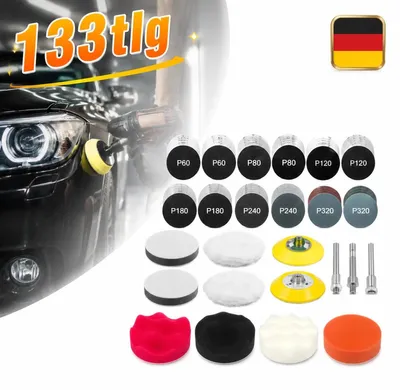 Produktbild von 133 Stück Polieraufsatz Politur Polierschwamm Akkuschrauber Polierpads Für Auto
