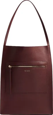 Produktbild von Ted Baker Leder Schultertasche Tammila Soft Slouch Leather Tote Bag Oxblood weinrot