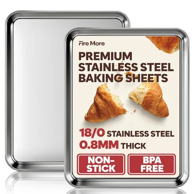 Immagine prodotto di Set di due piastre in acciaio inossidabile per forno