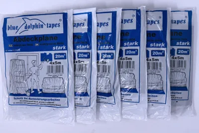 Produktbild von Abdeckfolie Malerplane Schutzplane Allzweckfolie Bauplane 4 m x 5 m Stark 19 my