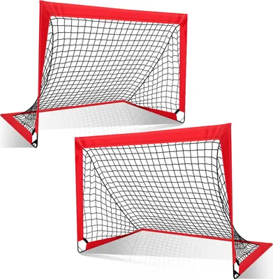 Produktbild von Clanmacy Fußballtor Fussballtore Fußball-Tore faltbar und wetterfest für Kinder und Erwachsene 120x90x90cm 2er-Set
